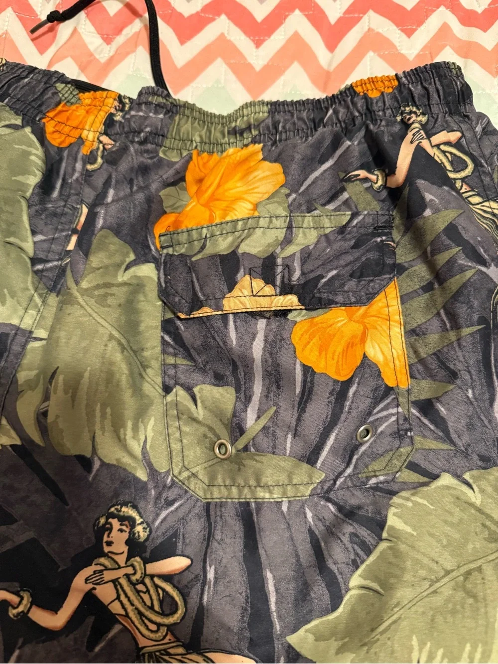 Breakwater Men’s Hawaiian Swim Trunks.